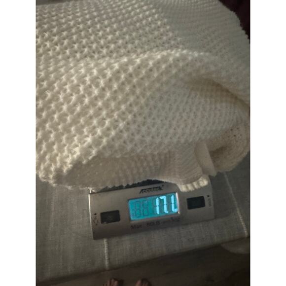 Marine Layer Womens XS Open Front Cotton Cardigan Sweater White Textured Knit - Picture 11 of 11